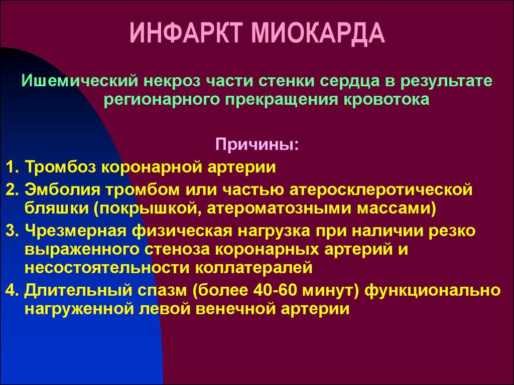 Инфаркт презентация обж