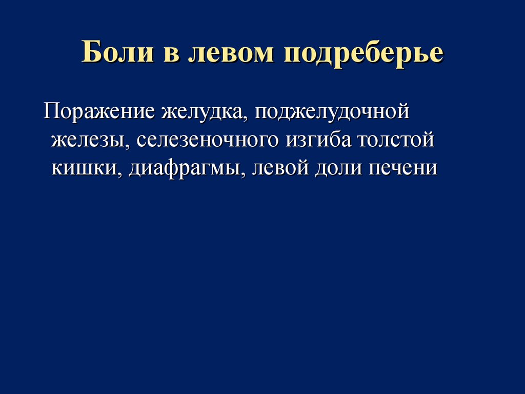 Боль в правом подреберье