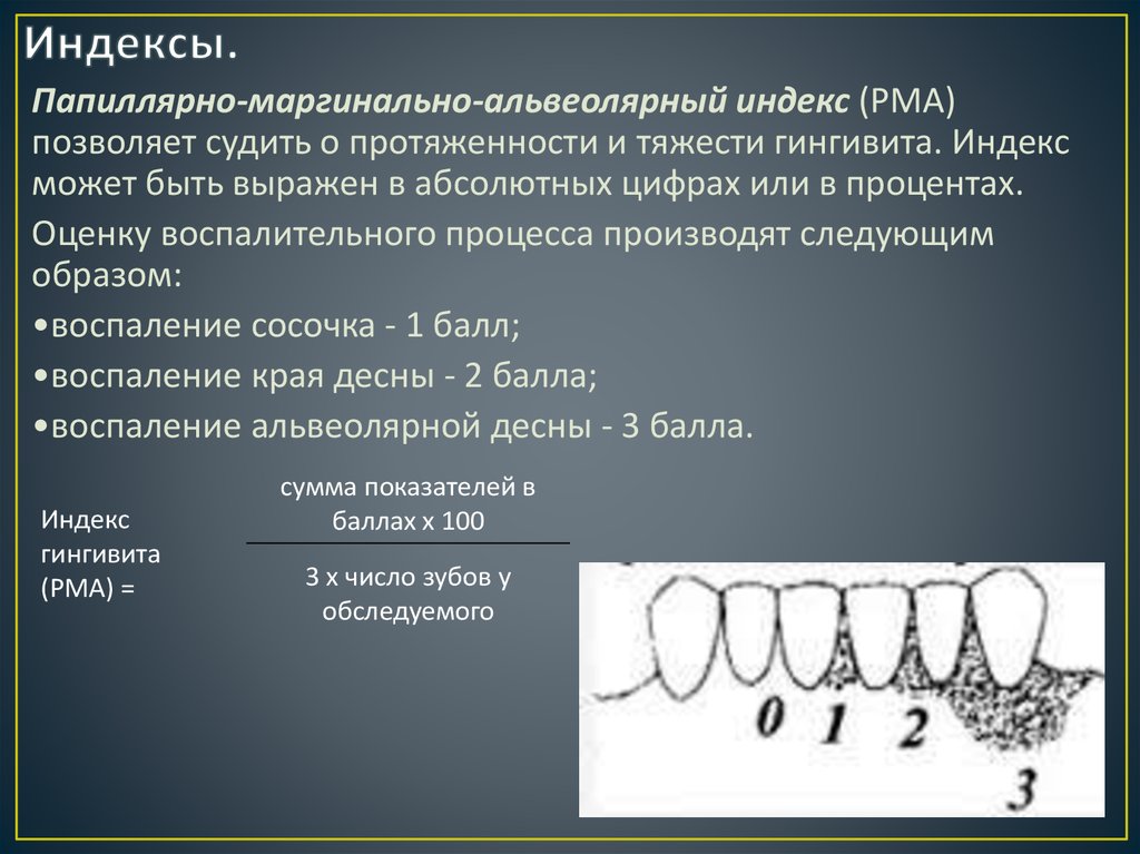 Индексы в стоматологии