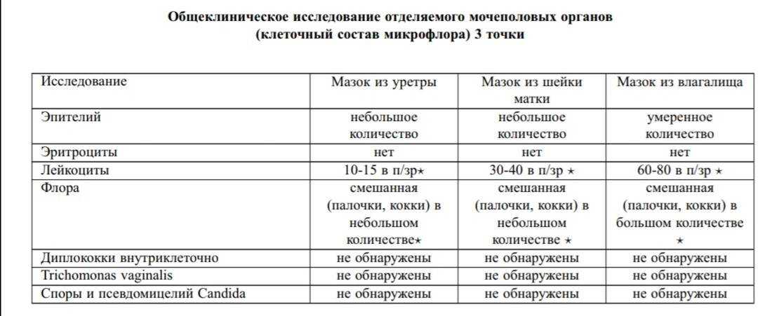 Анализ мазка по гинекологии расшифровка