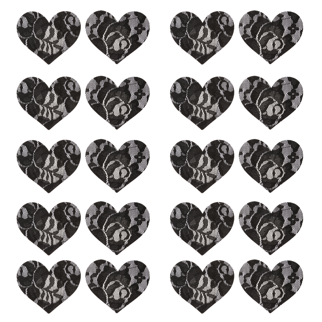 10 Pairs Heart Womens Sexy Pasties Disposable Pasty Set Stain Nipple Cover Intimates Accessories