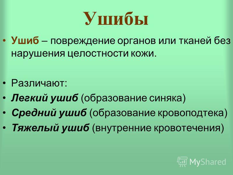 Ушибы признаки помощь. Вид травмы ушиб особенности. Характеристика ушиба.