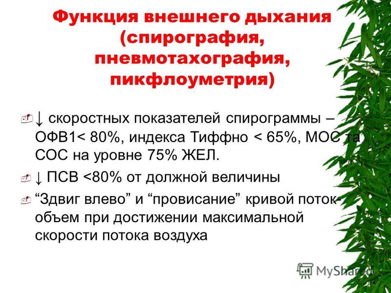 Функция внешнего дыхания