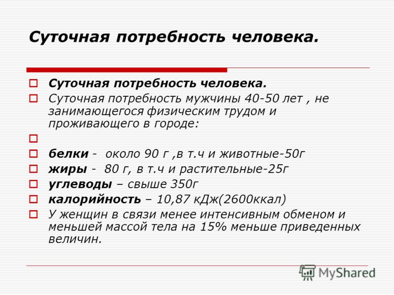 Потребности мужчины