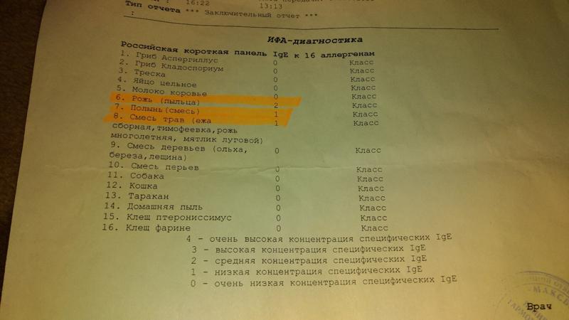 Анализ на аллергены