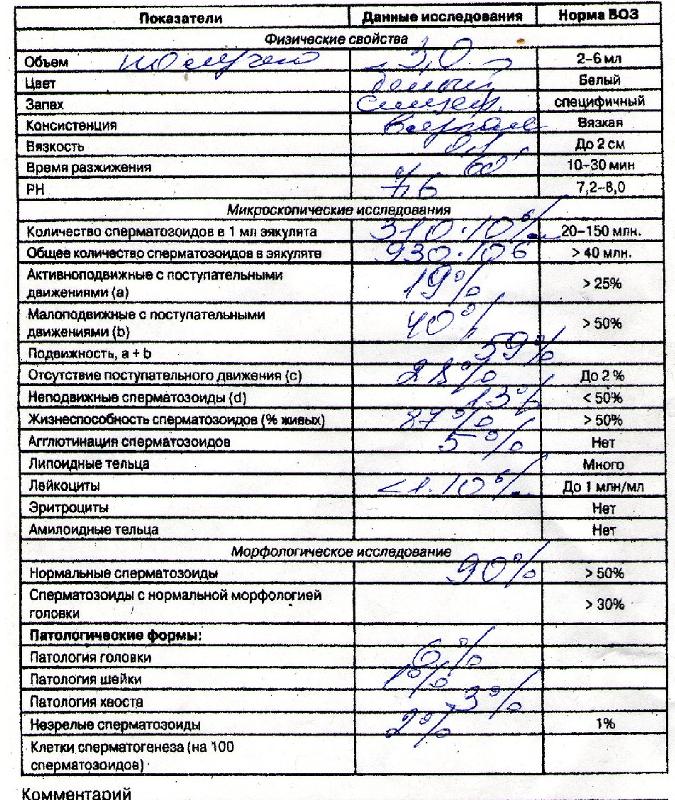 Анализ морфология спермограммы. Спермограмма норма расшифровка.