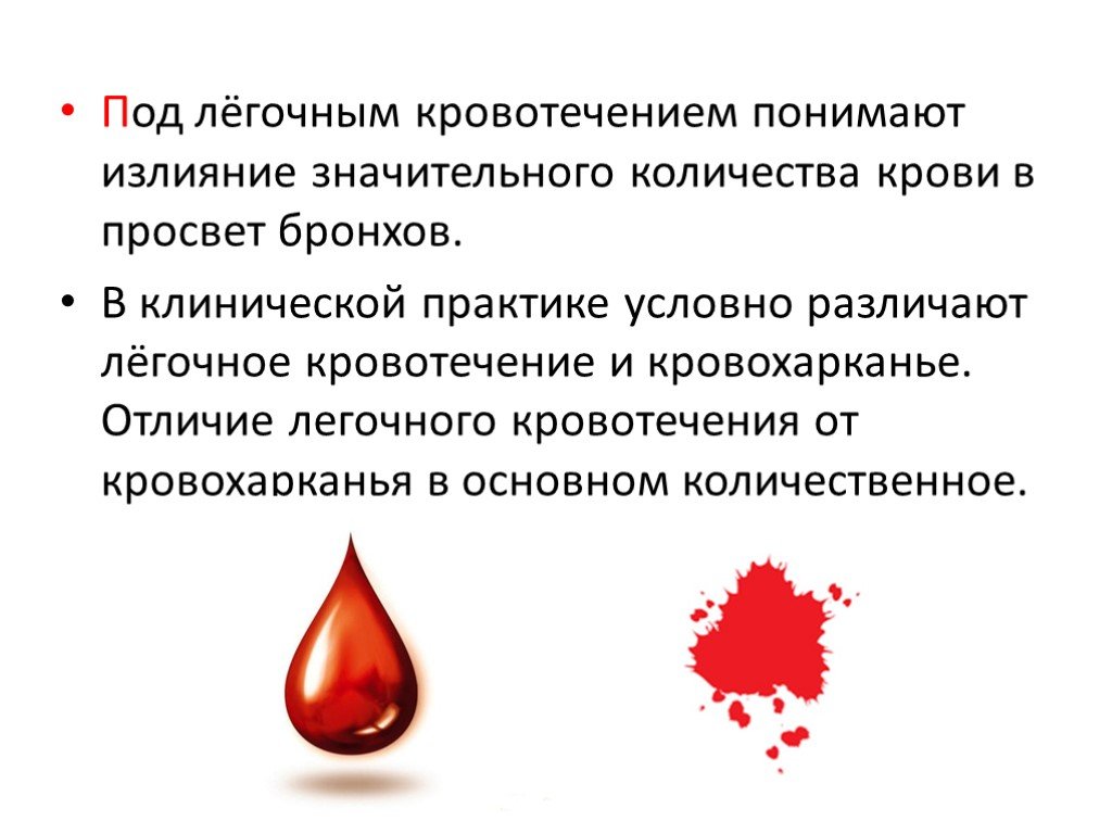 Кровь в легких причины