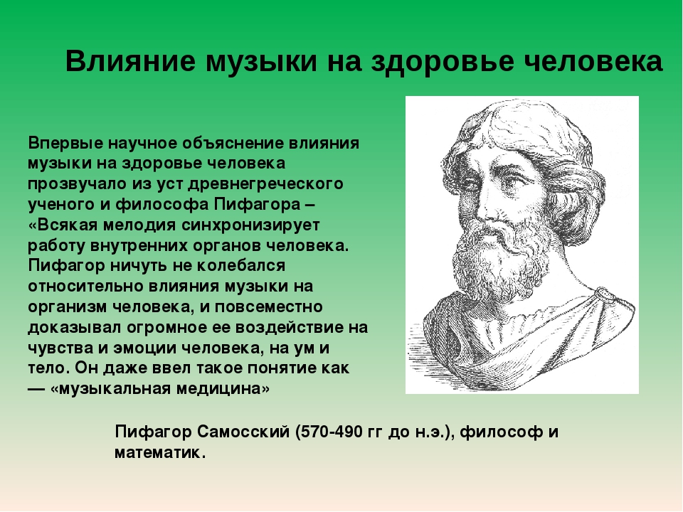 Влияние музыки на организм человека проект 6 класс