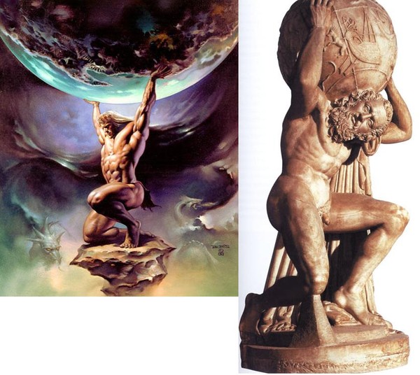 Какой титан держал небесный свод на плечах. Атлант Бог древней Греции. Титан Атлант в греческой мифологии. Атлант держит Небесный свод Геракл.